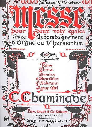 Messe op.167 pour 2 voix égales et orgue (harmonium)