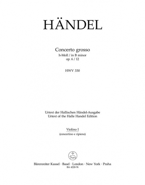 Concerto grosso h-Moll op.6,12 HWV330 für Orchester