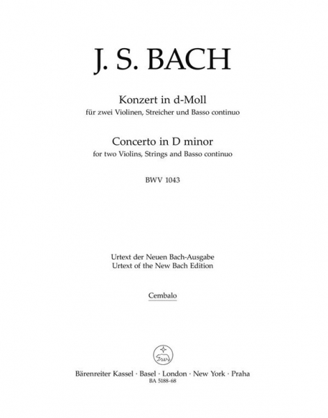 Konzert d-Moll BWV1043 für 2 Violinen, Streicher und Bc