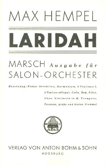 Laridah-Marsch für Salonorchester