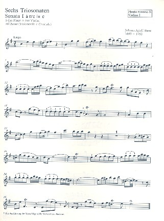 6 Triosonaten für 2 Flöten (Violinen) und Bc