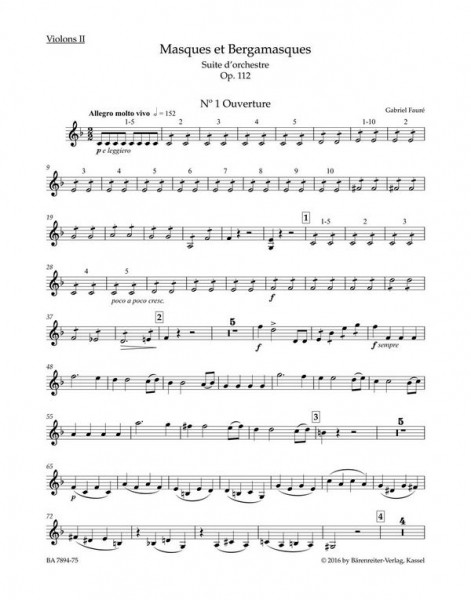 Masques et Bergamasques op.112 für Orchester