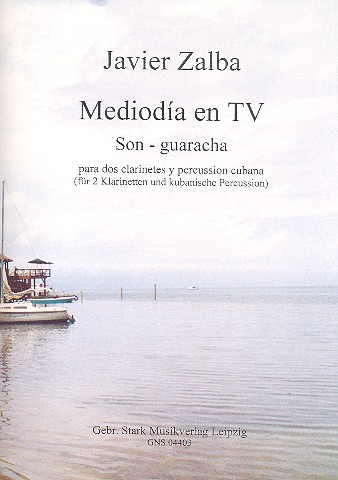 Mediodía en TV für 2 Klarinetten und kubanische Percussion (Claves und Bongos)