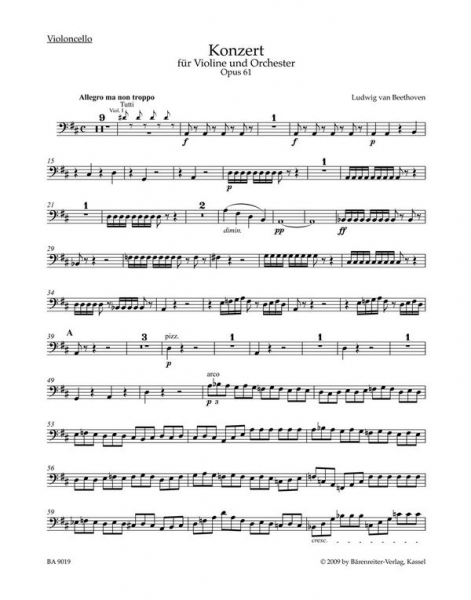 Konzert D-Dur op.61 für Violine und Orchester
