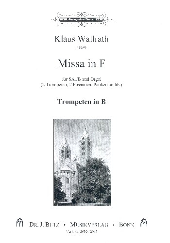 Missa in F für gem Chor und Orgel (2 Trompeten, 2 Posaunen, Pauken ad lib.)