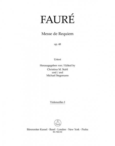 Messe de Requiem op.48 (Fassung von 1900) für Soli, gem Chor und Orchester