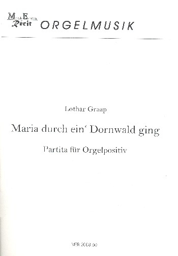 Maria durch ein Dornwald ging für Orgelpositiv