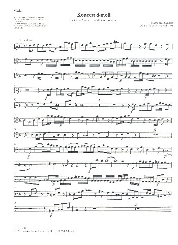 Concerto d-Moll für Oboe, Streicher und Bc