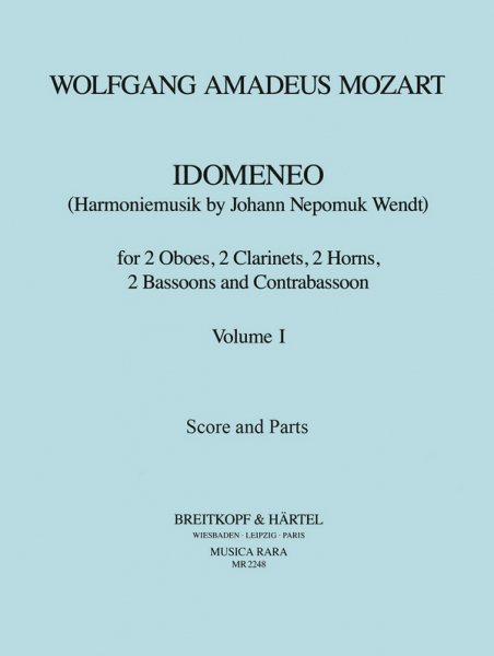 Idomeneo Band 1 für 2 Oboen, 2 Klarinetten, 2 Fagotte und 2 Hörner und Kontrafagott