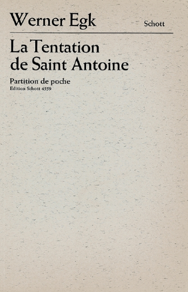 La Tentation de Saint Antoine für Alt, Streichquartett und Streichorchester