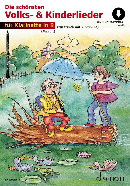 Schott Music Gmbh & Co.kg Spielbuch Für Klarinette Die Schönsten Volks- Und Kinderlieder