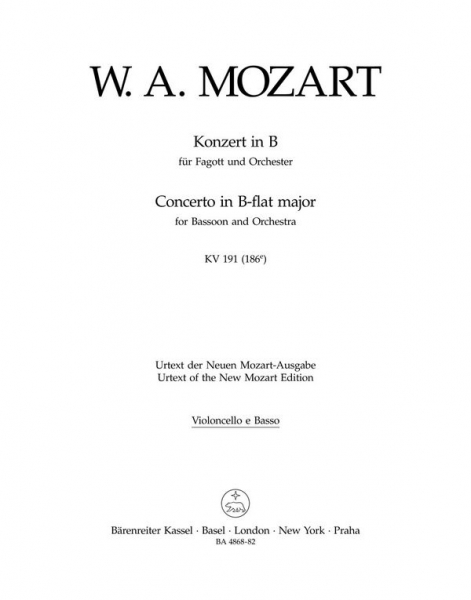 Konzert B-Dur KV191 für Fagott und Orchester