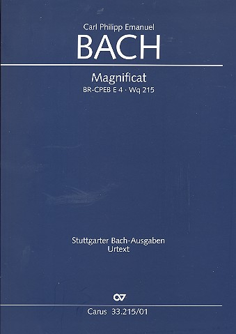 Magnificat D-Dur WQ215 für Soli, gem Chor und Orchester