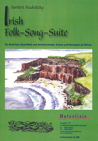 Irish Folk-Song-Suite für Sopran (Flöte) und Streichorchester (Gitarre u. Percussion ad lib)