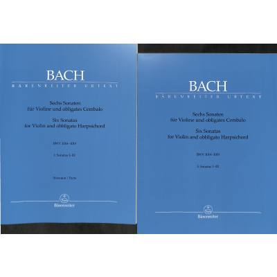 Sonaten für Violine 6 Sonaten für Violine und obligates Cembalo 1 BWV 1014-1016