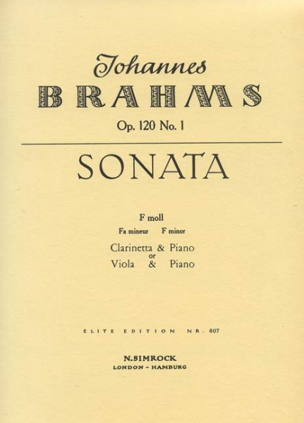 Sonate f-Moll op.120,1 für Klarinette und Klavier