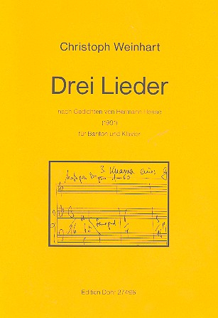 3 Lieder für Bariton und Klavier