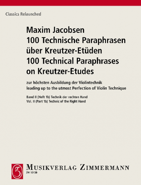 100 technische Paraphrasen über Kreutzer-Etüden Band 2 Heft 1b für Violine
