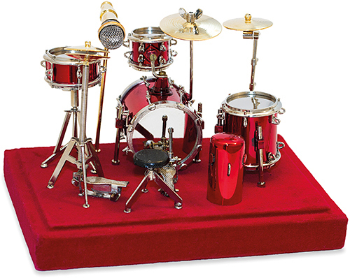 Miniatur Schlagzeug rot 14,5x 10,5 cm