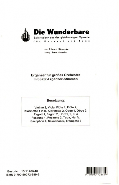 Die Wunderbare für Salonorchester