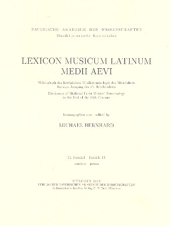 Lexicon musicum latinum medii aevi Faszikel 13 musicus - pausa