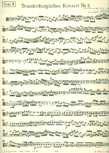 Brandenburgisches Konzert Nr.6 B-Dur BWV1051 für Streichorchester und Bc
