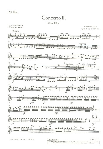 Concerto D-Dur op.10,3 für Flöte und Streicher