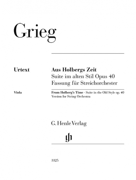 Aus Holbergs Zeit op.40 (Suite im alten Stil) Fassung für Streichorchester