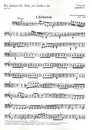 Wir danken dir, Gott, wir danken dir Kantate Nr.29 BWV29