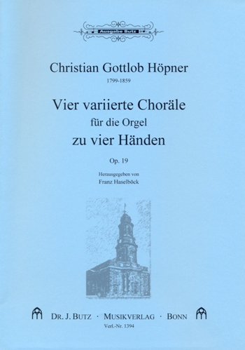 4 variierte Choräle op.19 für Orgel zu 4 Händen