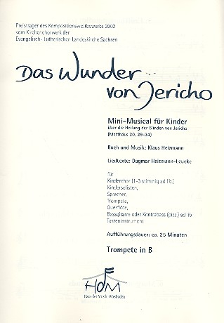 Das Wunder von Jericho für Soli, Kinderchor und Instrumente
