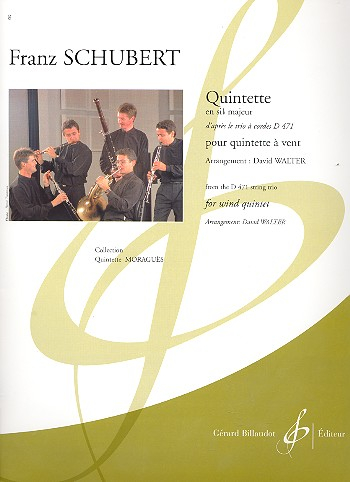 Quintette D471 pour flute, hautbois, clarinette, cor en Fa et basson