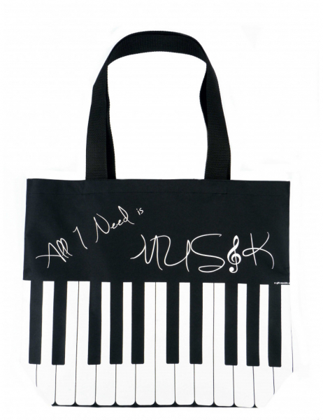 Tasche agifty City Shopper Tastatur All I need is music