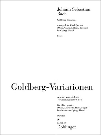 Goldberg-Variationen BWV988 für Oboe, Klarinette, Horn und Fagott