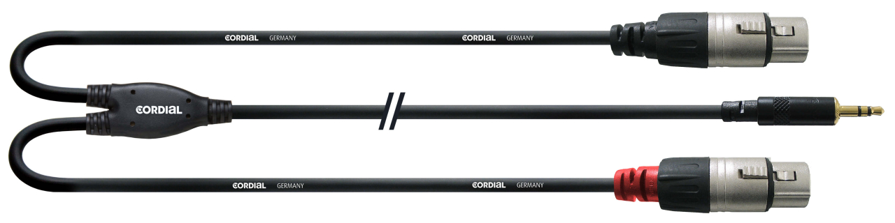 Cordial Schwarz Y-Kabel Cfy 1,8 Wff