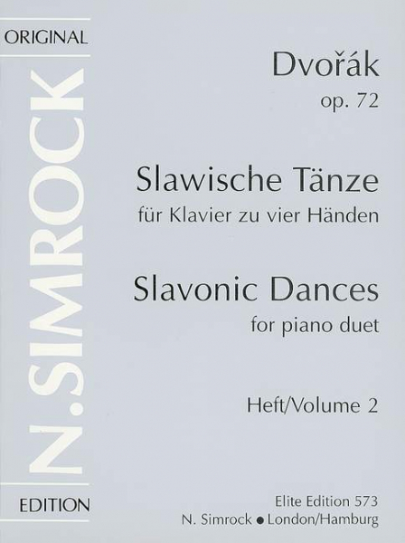 Slawische Tänze op.72 Band 2 für Klavier zu 4 Händen