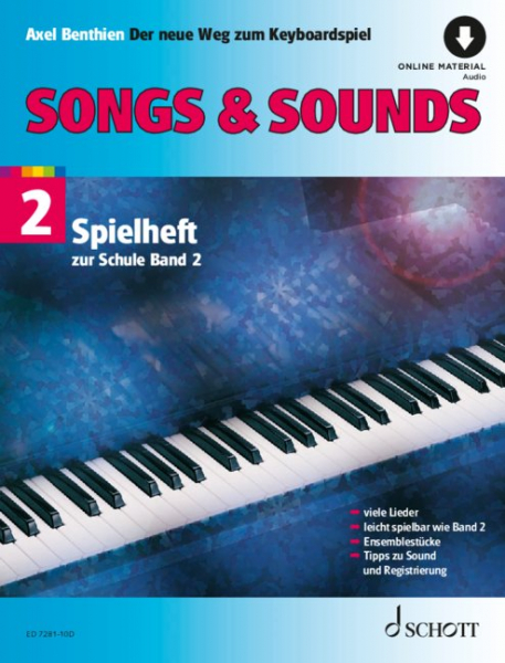 Songs &amp; Sounds Band 2 Spielheft 2 (+Online-Audio) für Keyboard