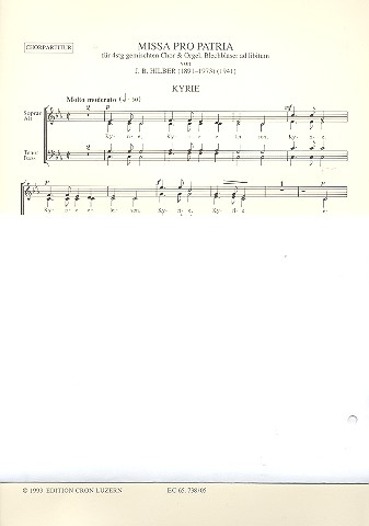 Missa pro patria für gem Chor, Orgel und Blechbläser