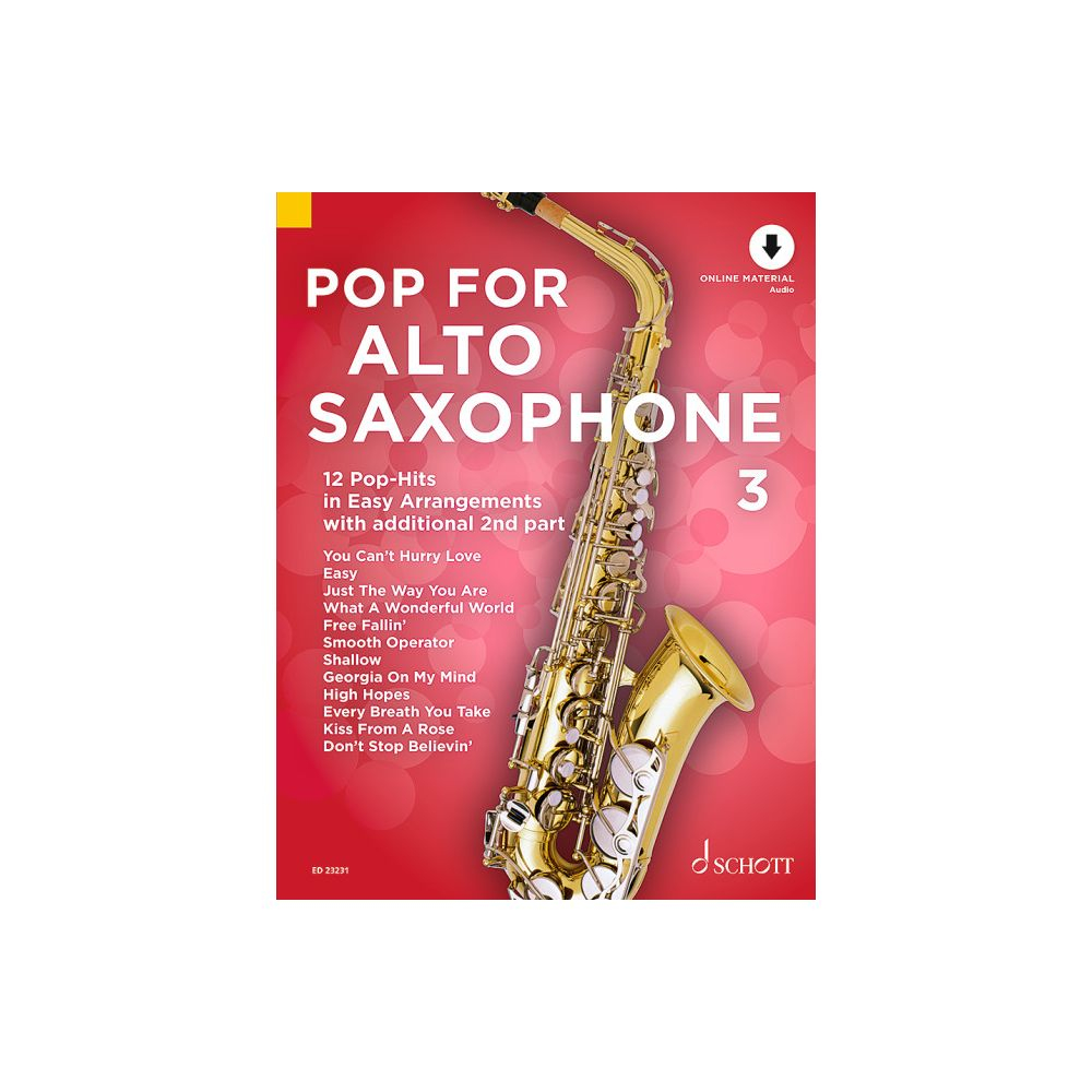 Schott Music Gmbh & Co.kg Spielpartitur Für Altsaxophon Pop For Alto Saxophone 3