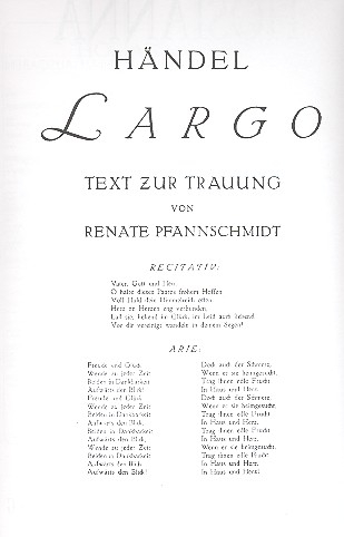 Largo D-Dur Für hohe Singstimme und Klavier