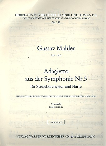 Adagietto aus der Sinfonie Nr.5 für Streichorchester und Harfe
