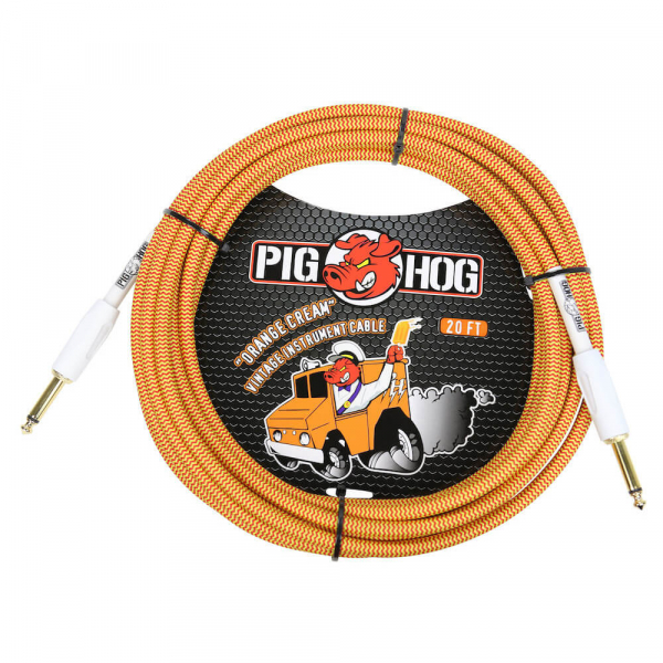 Instrumentenkabel Pig Hog Orange Cream 2.0 - 6 Meter