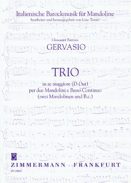 Trio D-Dur für 2 Mandolinen und bc