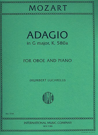 Adagio g major KV580a oboe and piano