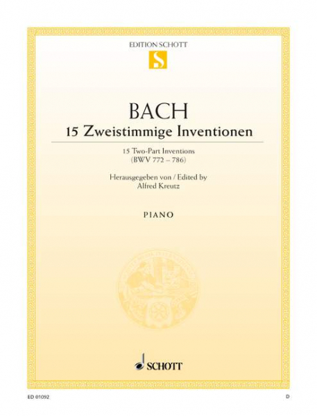 Spielbuch für Klavier 15 zweistimmige Inventionen