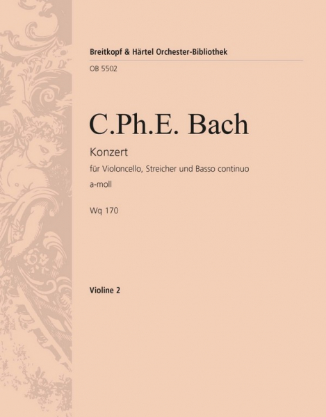 Konzert a-Moll WQ170 für Violoncello, Streicher und Bc