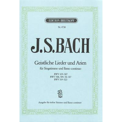 Notenbuch für Gesang Geistliche Lieder und Arien