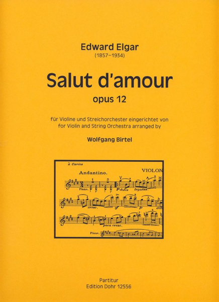 Salut d&#039;amour op.12 für Violine und Streichorchester