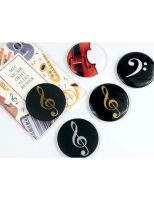 Vorschau: Magnet agifty Magnet Vorschau: Magnet agifty Magnet Button: Violinschlüssel Gold Glitter