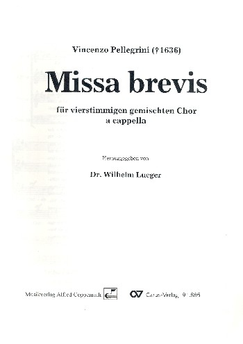 Missa brevis für gem Chor a cappella